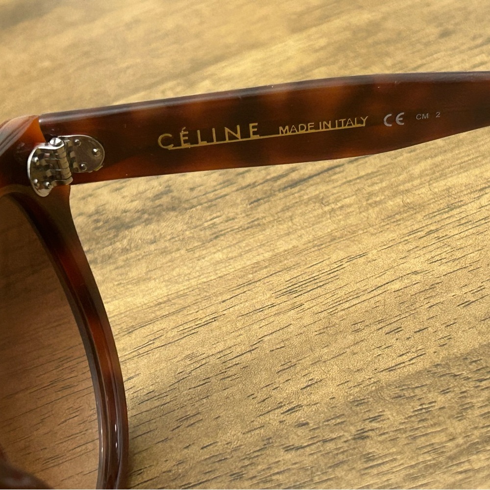 Celine Brown Tortoise Oversized Cat Eye Sunglasses Gradient - Picture 5 of 13
